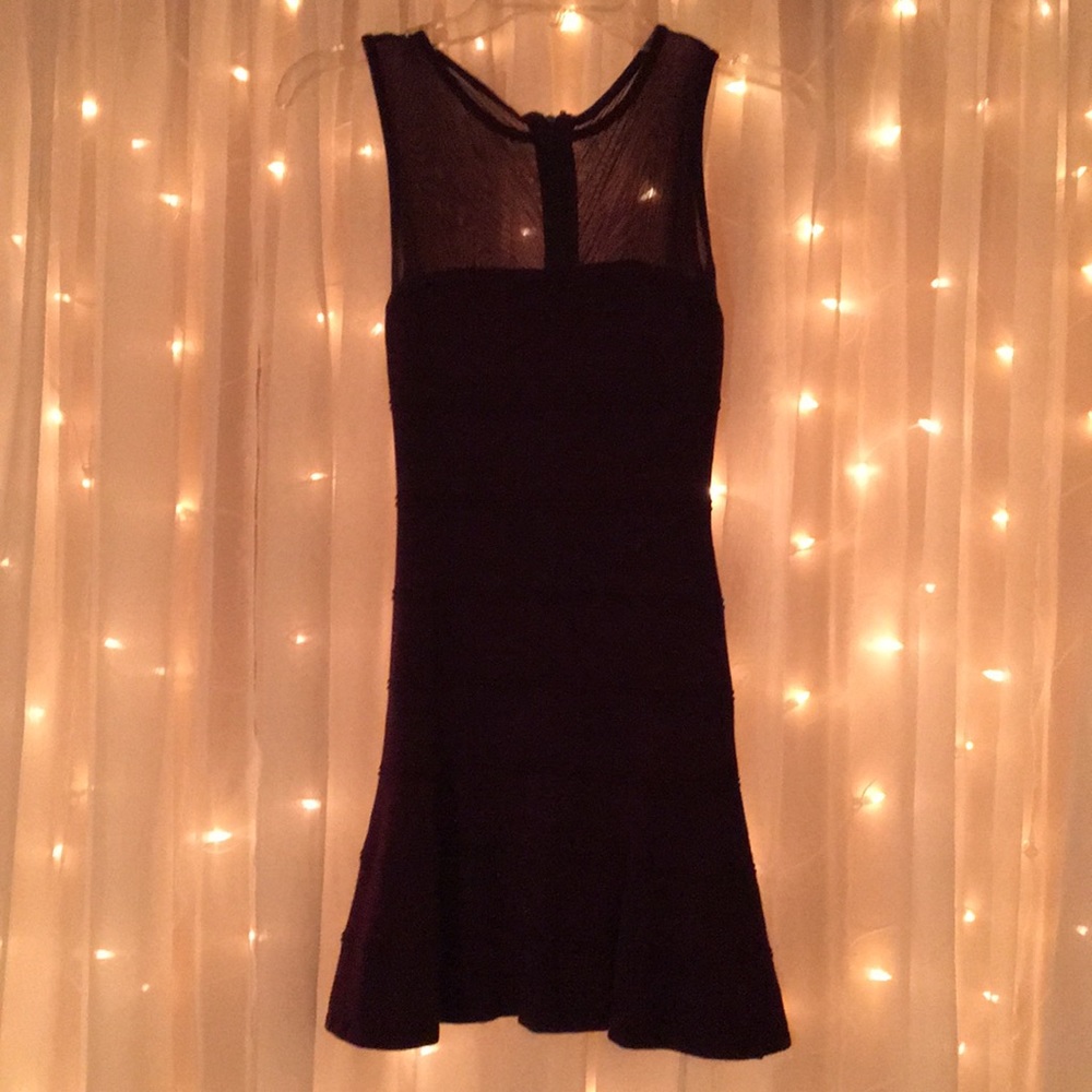 Plum Forever 21 Fitted Ribbed Evening Dress (M)
